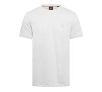 Boss Mens Orange Tales T-Shirt With Logo Patch Premium Cotton in Silver - Size Small
