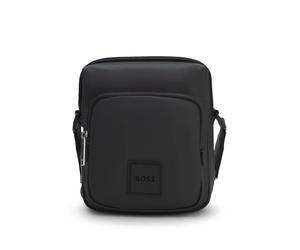 BOSS Mens Oryo NS Zip Coated fabric reporter bag with logo patch Size One Size