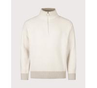 BOSS Mens Oversized Kobear Quarter Zip Jumper - Colour: 271 Light Beige - Size: XXL