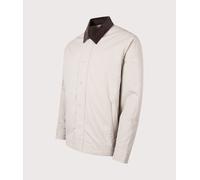 BOSS Mens Oversized Leldon Zip Overshirt - Colour: 070 Open Grey - Size: Large