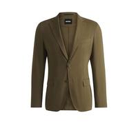 BOSS Mens P-Hanry-Flaps-WG-252 Modern-fit Machine-Washable Suit Jacket in a Stretch-Linen Blend