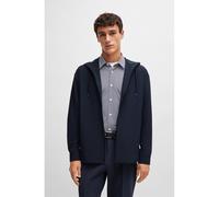 Boss Mens P-Olson Hooded Shirt in Dark Blue - Size Medium