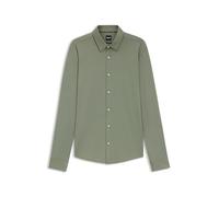 BOSS Mens P-ROAN-kent-C1-233 Slim-fit Shirt in Structured Performance-Stretch Fabric