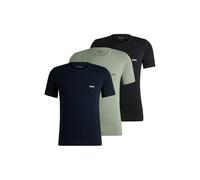 BOSS Mens Pack Classic T-Shirt Tee Top Black/Navy/Green XXL