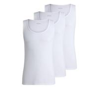 Hugo Boss Men's 3-Pack Classic-Fit Ribbed Tank Top Vests, White - White/White - Size: 44/Regular
