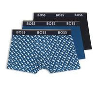 Boss Mens Pack Power Boxer Shorts in Open Blue Cotton - Size 2XL