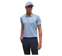 BOSS Mens Paddy 4 Contrast-Logo Polo Shirt in Stretch Cotton