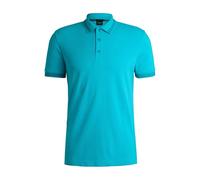 BOSS Mens Paddy Contrast-Logo Paddy Polo Shirt in Cotton piqué