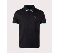BOSS Mens Paddy Lux Heritage Polo Shirt - Colour: 001 Black - Size: Medium Medium
