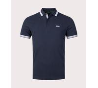 Boss Mens Paddy Curved Polo - Green, Size: X-Large Cotton - Size X-Large