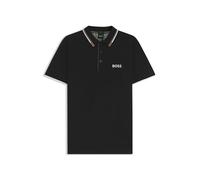 BOSS Cotton-blend polo shirt with contrast logos - Style Paddy Pro, 50469102 Black 5XL