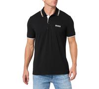 BOSS Men's Paddy Pro Stretch Pique Polo Shirt, Black Cloud, Medium