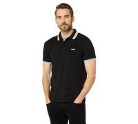 BOSS Men's Paddy Short Sleeve Polo Shirt, Black, Large