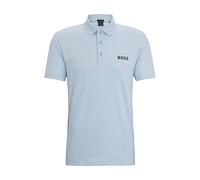 Boss Mens Paddy Tech Contrast Logo Polo Shirt - Blue - 3XL - Blue