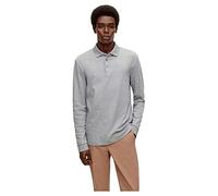 BOSS Mens Pado 30 Embroidered-Logo Polo Shirt in Organic Cotton Silver