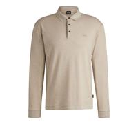 Boss Mens Pado 30 Interlock Long-Sleeved Polo Shirt / M Beige GT6885