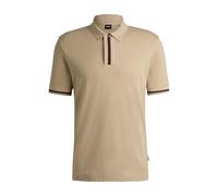 BOSS Interlock-cotton polo shirt with contrast tipping - Style Parlay 185, 50486186 Beige XXL