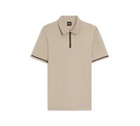 BOSS Mens Parlay 185 Interlock-Cotton Polo Shirt with Contrast Tipping