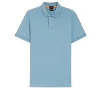 BOSS Orange Passenger Mens Stretch-Cotton Slim-Fit Polo Shirt with Logo Patch - Light/Pastel Blue 451 - Light/Pastel Blue 451 - XXL