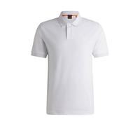 Men's BOSS Orange Passenger Mens Stretch-Cotton Slim-Fit Polo Shirt with Logo Patch NOS - White - Size: Regular/50