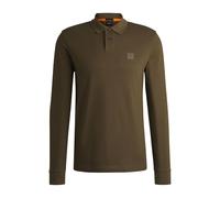 BOSS Mens Passerby Stretch-Cotton Slim-fit Polo Shirt with Logo Patch