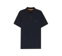 Men's BOSS Orange Passerzip Mens Zip Placket Polo Shirt - Navy - Size: 42/Regular
