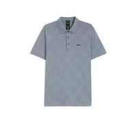 BOSS Mens Patteo GOC Cotton Polo Shirt with Jacquard Body-Mapping