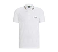 BOSS Mens Patteo MB 14 x Matteo BERRETTINI Slim-fit Polo Shirt with Logo and Stripe