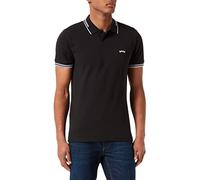BOSS Men's Paul Curved Polo Shirt, Black1, M