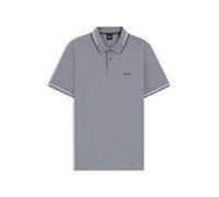 Men's BOSS Slim Fit Paul Polo Shirt Dark Grey/White - Size: 42/Regular
