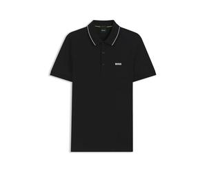 BOSS Mens Paule 4 Cotton-piqué Slim-fit Polo Shirt with Collar Stripe