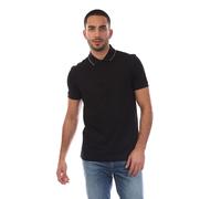 Boss Mens Paule 4 Slim Fit Polo Shirt with Tonal Logo in Black Cotton - Size Large