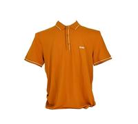 Boss Mens Paule Short Sleeve Polo Shirt in Burnt Orange & White Size L - Large