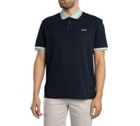 BOSS Blocks short sleeve polo dark blue light green - M