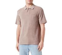 BOSS Men's Pe_Towel Polo, Open Brown246, L