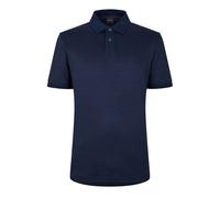 Boss Mens Peinterlock Short Sleeve Polo Shirt in Dark Blue 404