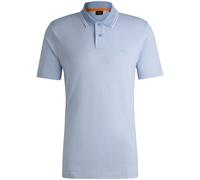 Boss Mens Peoxfordnew Short Sleeve Polo Shirt in Open Blue - Size Large