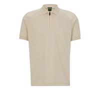 BOSS Mens Philix Zip Polo Shirt Med Beige MED BEIGE-269 S