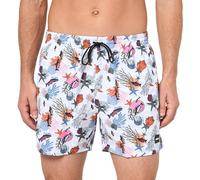 BOSS Men's Piranha Swim Trunks, Bright Orange Sea Life, XXL