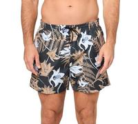 BOSS Men's Piranha Swim Trunks, Camel Flowers, L