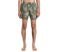 BOSS Men's Piranha Tropical Print Swim Trunks, Floral Green Khaki, XL