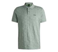Boss Mens Pirax Circle Jacquard Polo Shirt - Green - XXL - Green