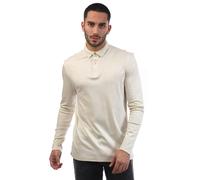 Boss Mens Pirol Long-Sleeved Polo Shirt - White - M - White - 100% Cotton