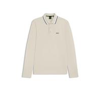 BOSS Mens Plisy Cotton-piqué Polo Shirt with Contrast Logo