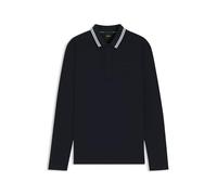 BOSS Mens Plisy Cotton-piqué Polo Shirt with Contrast Logo
