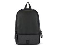 BOSS Mens Pod Backpack Double-Compartment Backpack in Faux Leather with Logo Patch Size One Size