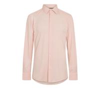 Boss Mens Point Collar Long Sleeve Oxford Shirt in Dark Orange Cotton - Size 15 inch