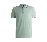 BOSS Mens Polo Shirt Open Green 357 L