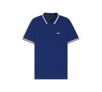 BOSS Mens Polo Shirt Short Sleeve Lifestyle Cotton Medium Blue 6XL