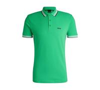BOSS Mens Polo Shirt Short Sleeve Lifestyle Cotton Open Green M